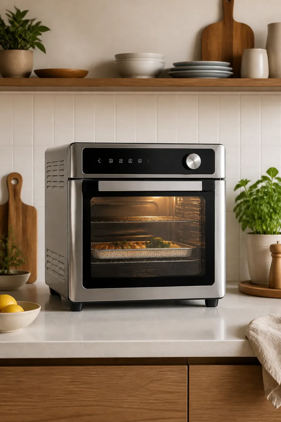 Premium smart oven air fryer on a kitchen counter